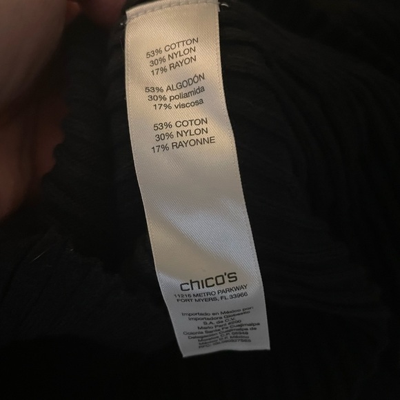 Chico's Cold-Shoulder Sydney Pullover Black - Picture 8 of 10